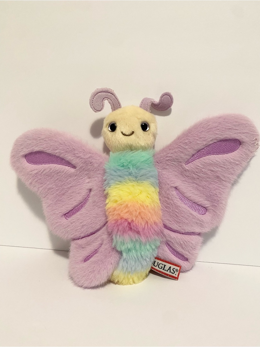Douglas Butterfly Plush Purple Rainbow 8” Stuffed Animal Toy Insect